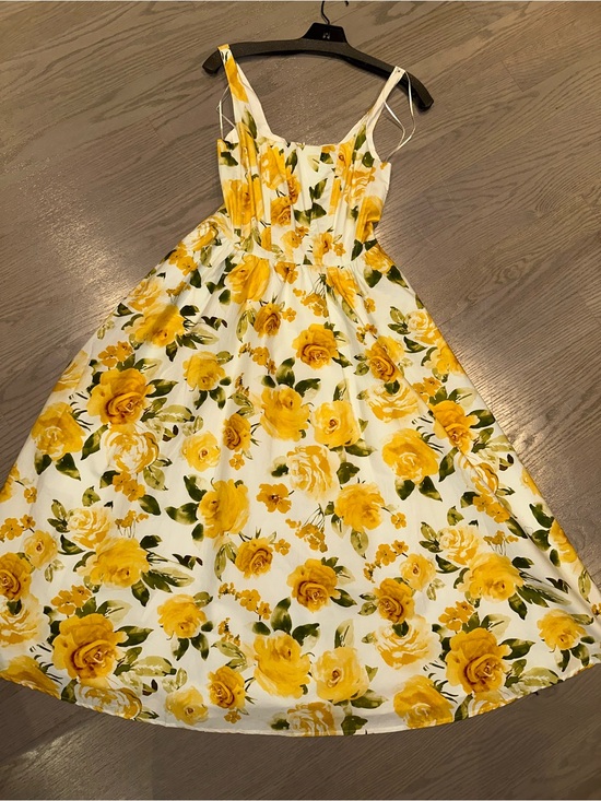 Jason Wu Dresses & Skirts - Jason Wu White Dress with Yellow Floral Print